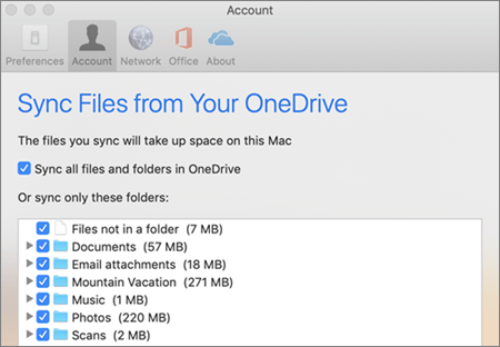 ondrive for business unsynch folder mac